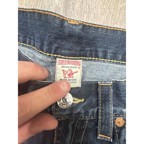 True Religion Jeans Men's Size 32 Straight Leg Mid Rise Causal Denim Blue - Picture 2 of 11
